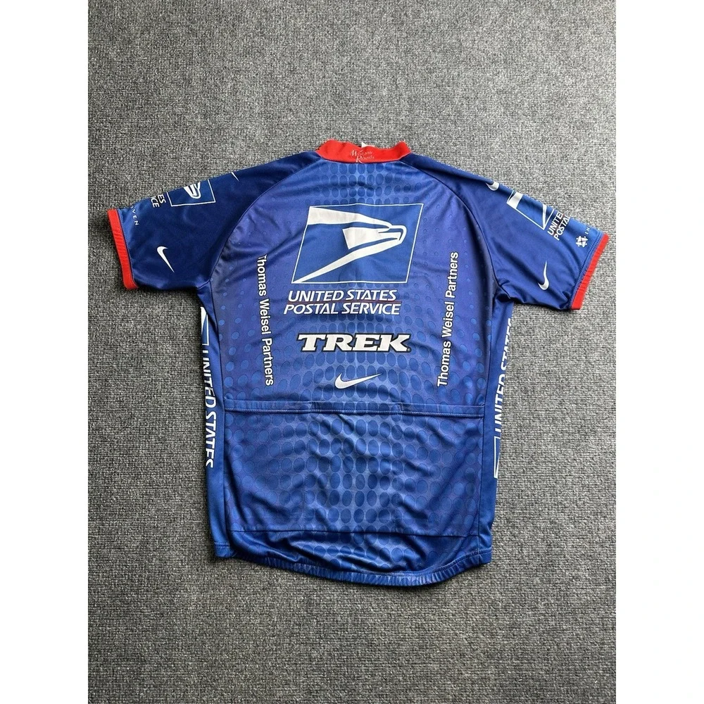 Mens Cycling Jersey Nike Trek USPS Team Racing 1/4 Zip, Size L